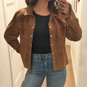 Brown Suede Women’s Shacket